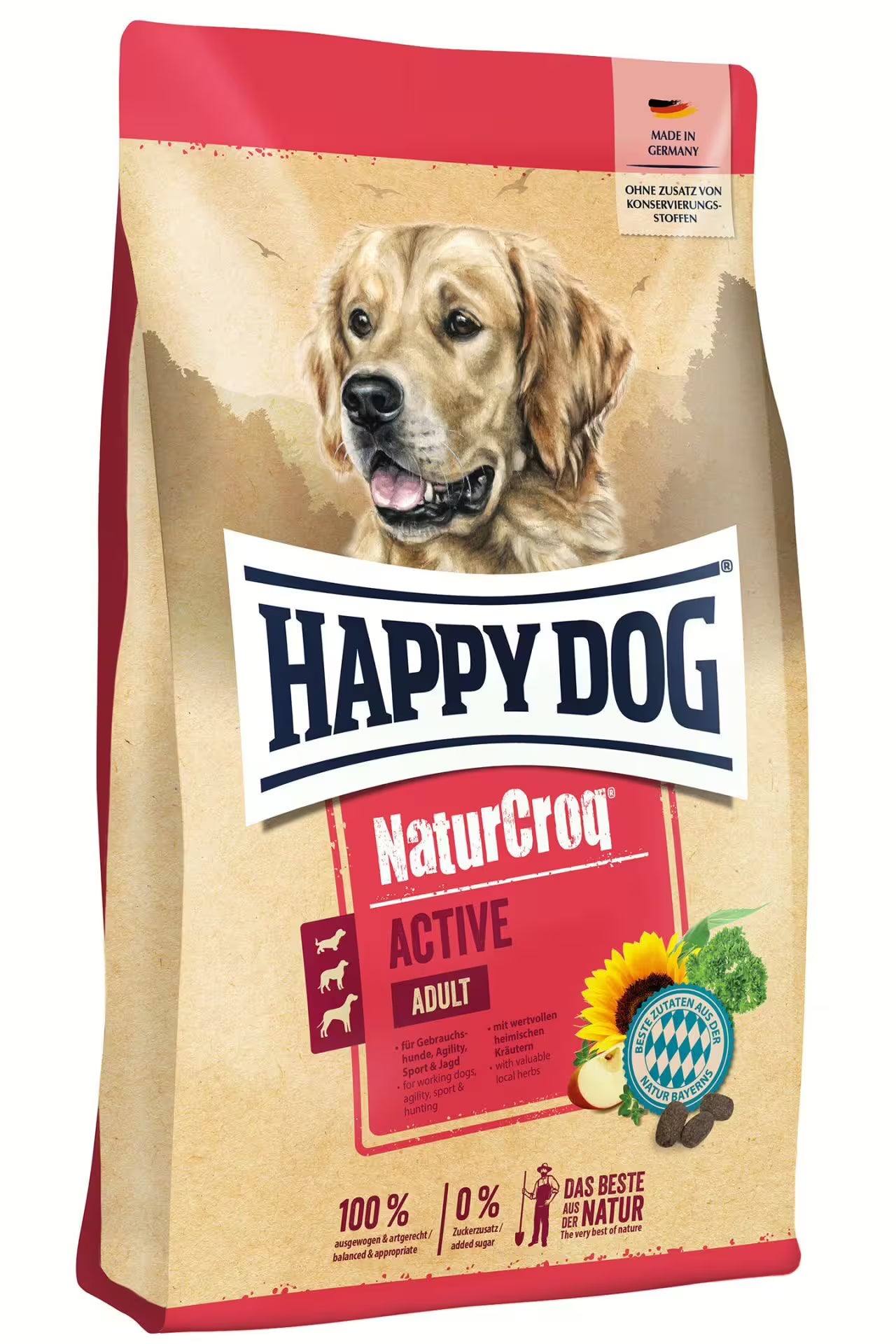 Happy Dog NaturCroq Active - marha, baromfi és hal (15kg)