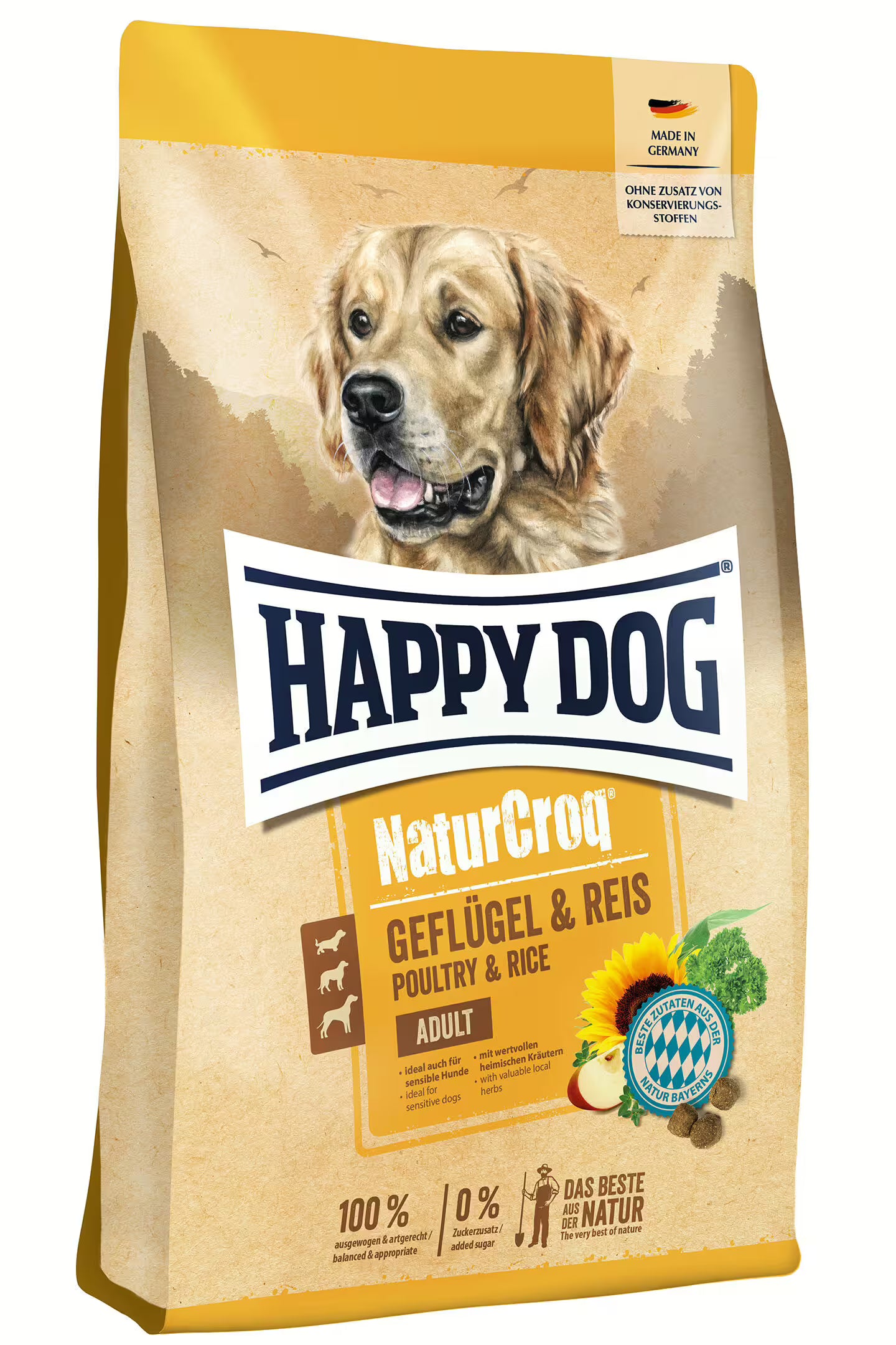 Happy Dog NaturCroq Geflügel Pur & Reis - baromfi és rizs (11kg)