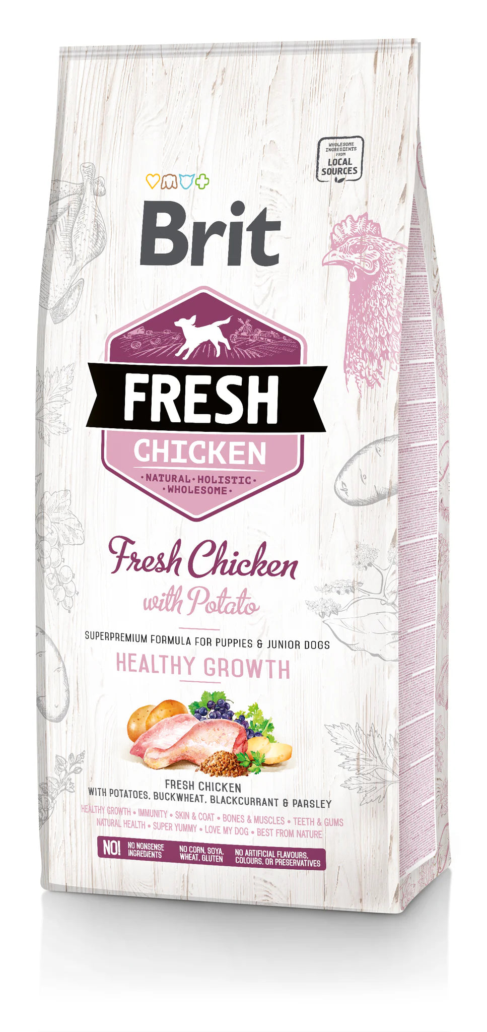 Brit Fresh PUPPY CSIRKE & BURGONYA 12kg