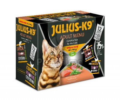 Julius K-9 Adult Menu Special Pack válogatás szószban macskáknak - lazac-tonhal & csirke-pulyka