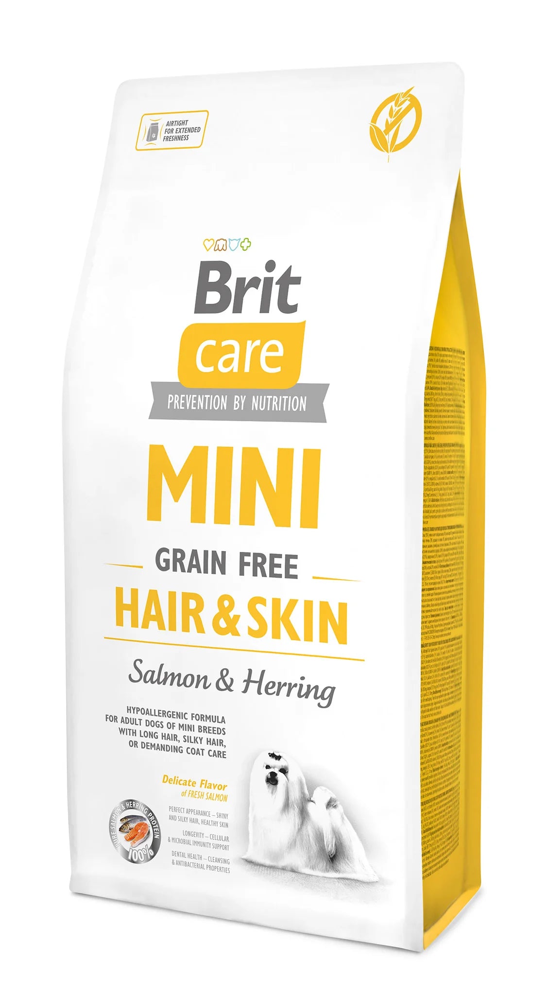Brit Care MINI - HAIR & SKIN LAZAC & HERING Hipoallergén, Gabonamentes 7kg