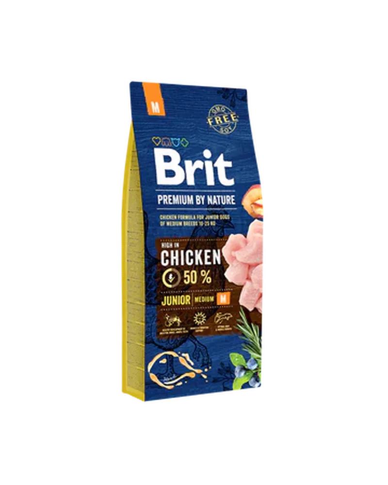 Brit Premium JUNIOR M 50% CSIRKE 15kg