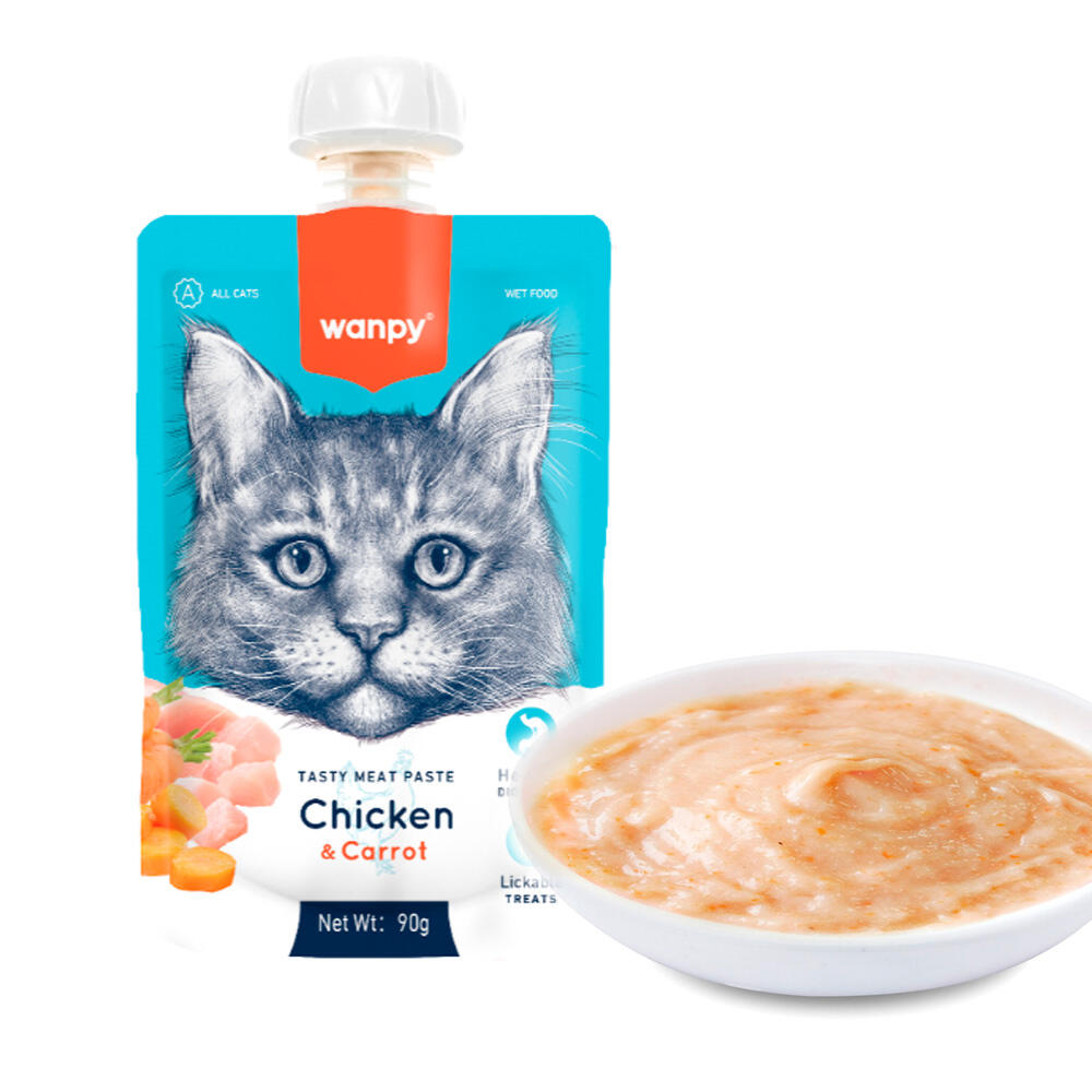 Wanpy Cat Tasty Meat Paste Chicken & Carrot - csirke és sárgarépa