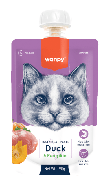 Wanpy Cat Tasty Meat Paste Duck & Pumpkin - kacsa és sütőtök