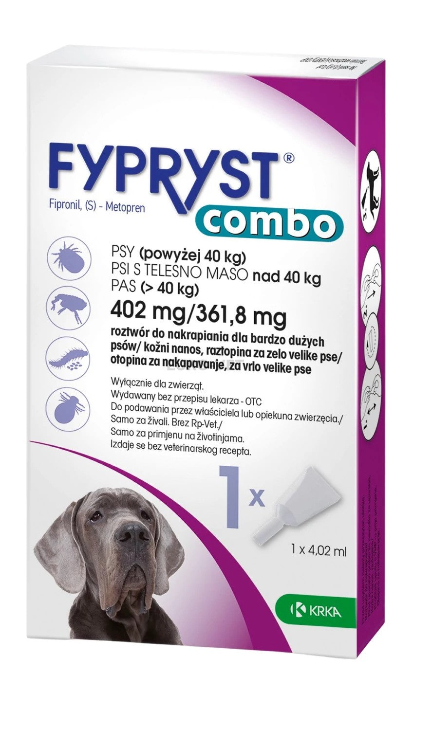 Fypryst Combo Spot-On kutya- rácsepegtető oldat kutyáknak - 40 kg-tól