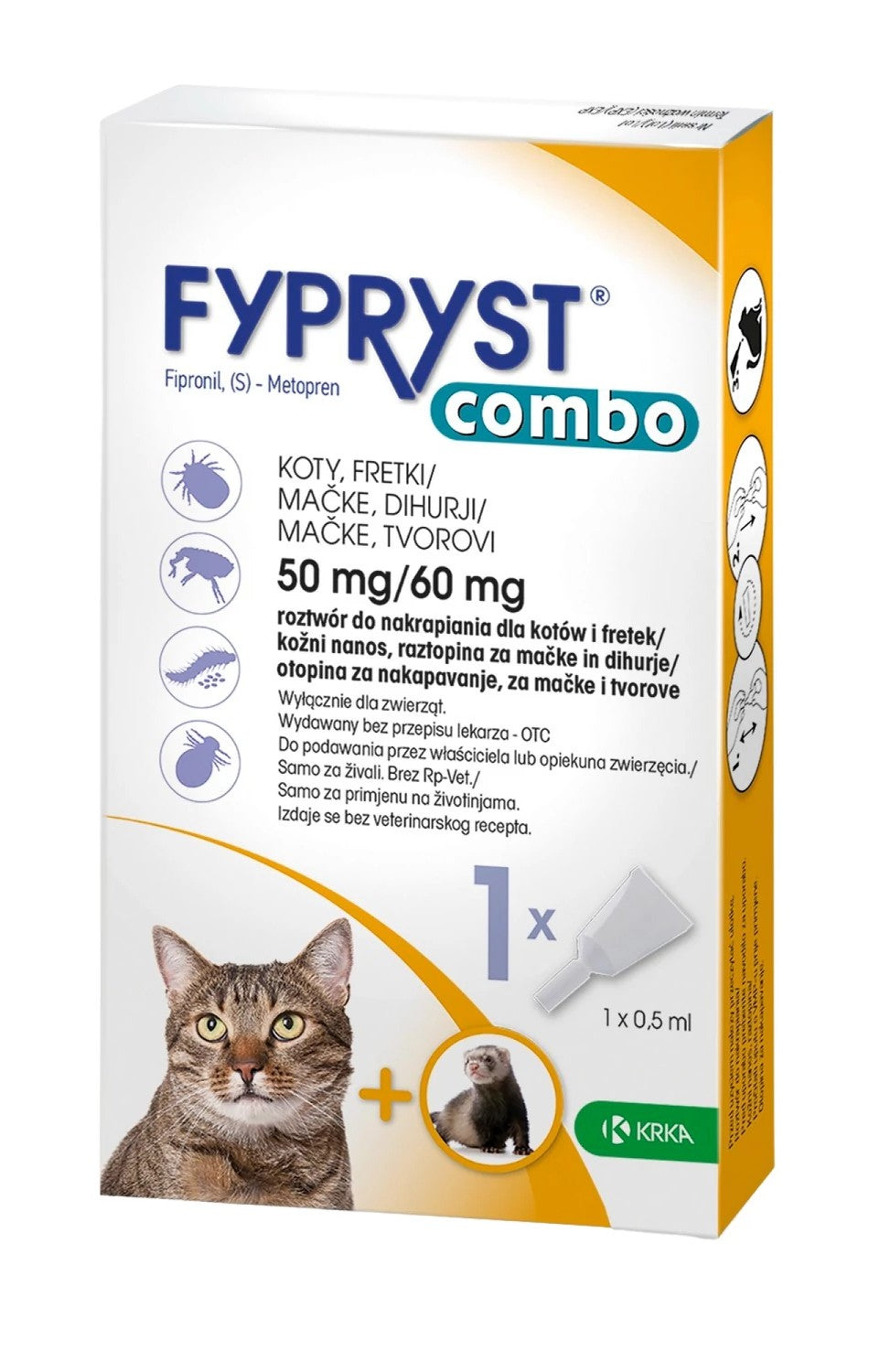 Fypryst Combo rácsepegtető oldat macskák számára - 8 hetes kortól