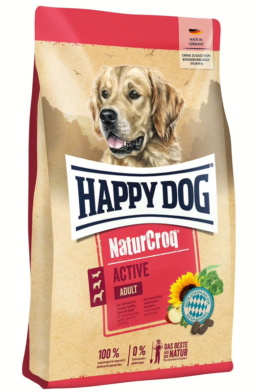 Happy Dog NaturCroq Active - marha, baromfi és hal (15kg)