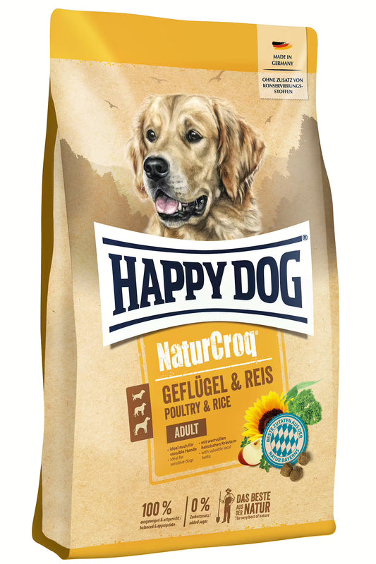 Happy Dog NaturCroq Geflügel Pur & Reis - baromfi és rizs (11kg)