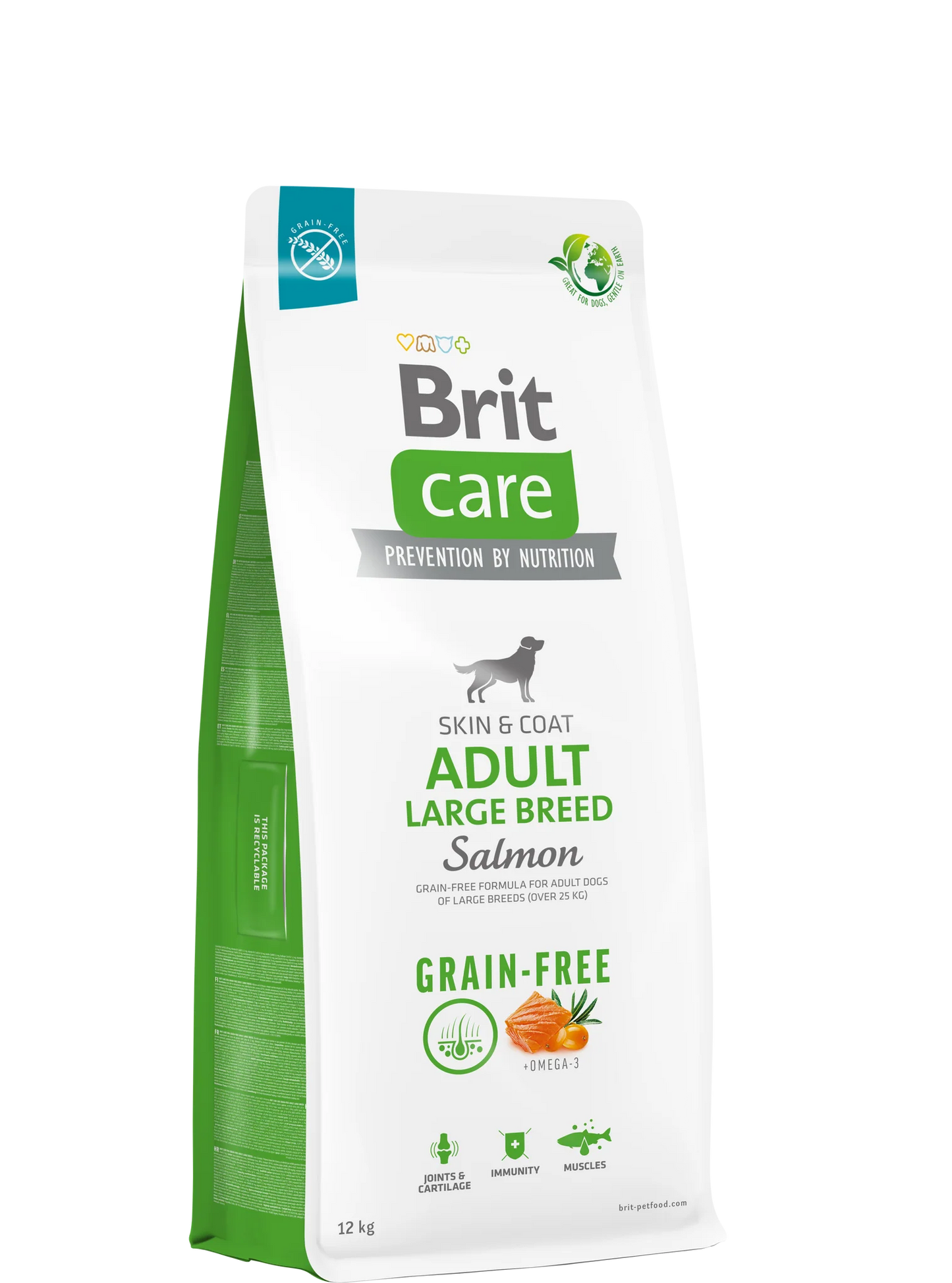 Brit Care Grain-Free Adult Large Breed Salmon & Potato Grain-free - Gabonamentes 12kg