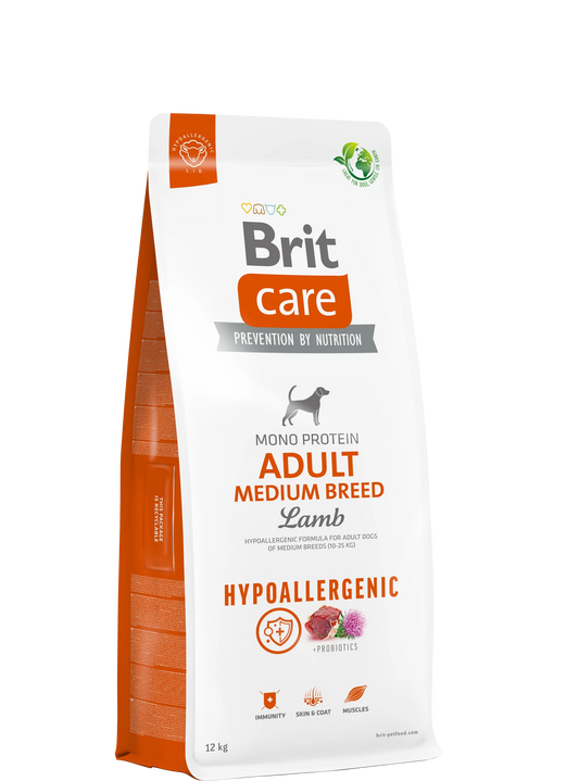 Brit Care Hipoallergén Adult Medium Breed Lamb & Rice Hipoallergén 12kg