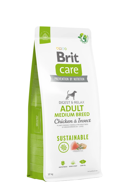 Brit Care ADULT - Medium breed Chicken & Insect Sustainable - Fenntartható 3kg
