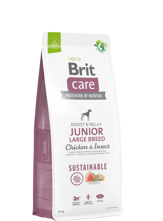 Brit Care JUNIOR - Large breed Chicken & Insect Sustainable - Fenntartható 12kg
