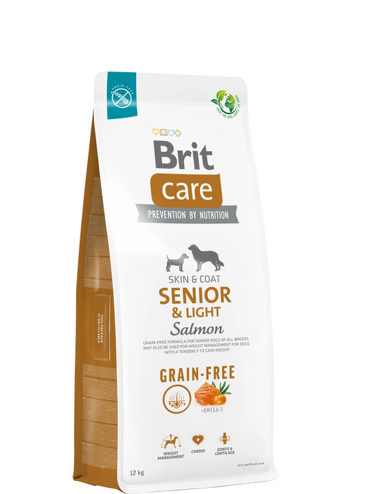 Brit Care Grain-Free Senior & Light Salmon & Potato Grain-free - Gabonamentes 12kg