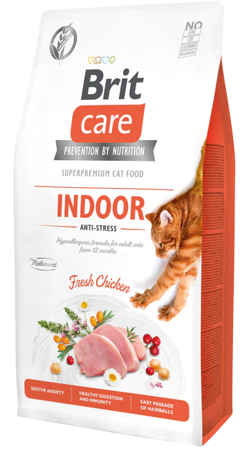 Brit Care INDOOR CSIRKE Hipoallergén, Gabonamentes 2KG