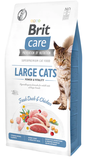 Brit Care Cat LARGE CATS KACSA & CSIRKE Hipoallergén, Gabonamentes 2KG