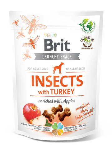 Brit Care Dog Crunchy Cracker Insects with Turkey and Apples 200g