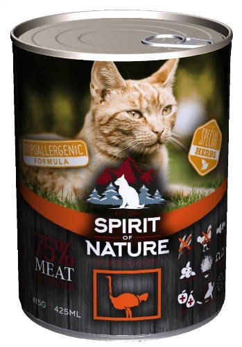 Spirit of Nature Cat HYPOALLERGEN konzerv Strucc 415g