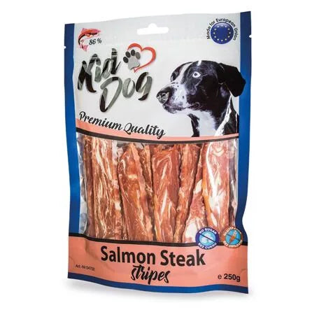 KidDog Salmon Steak Stripes - lazacos 250 g