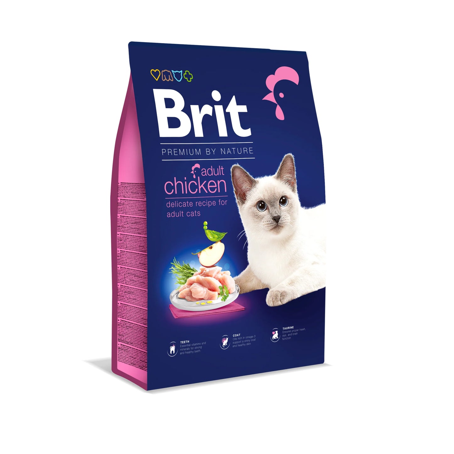 Brit Premium by Nature Cat ADULT CHICKEN CSIRKE 8KG