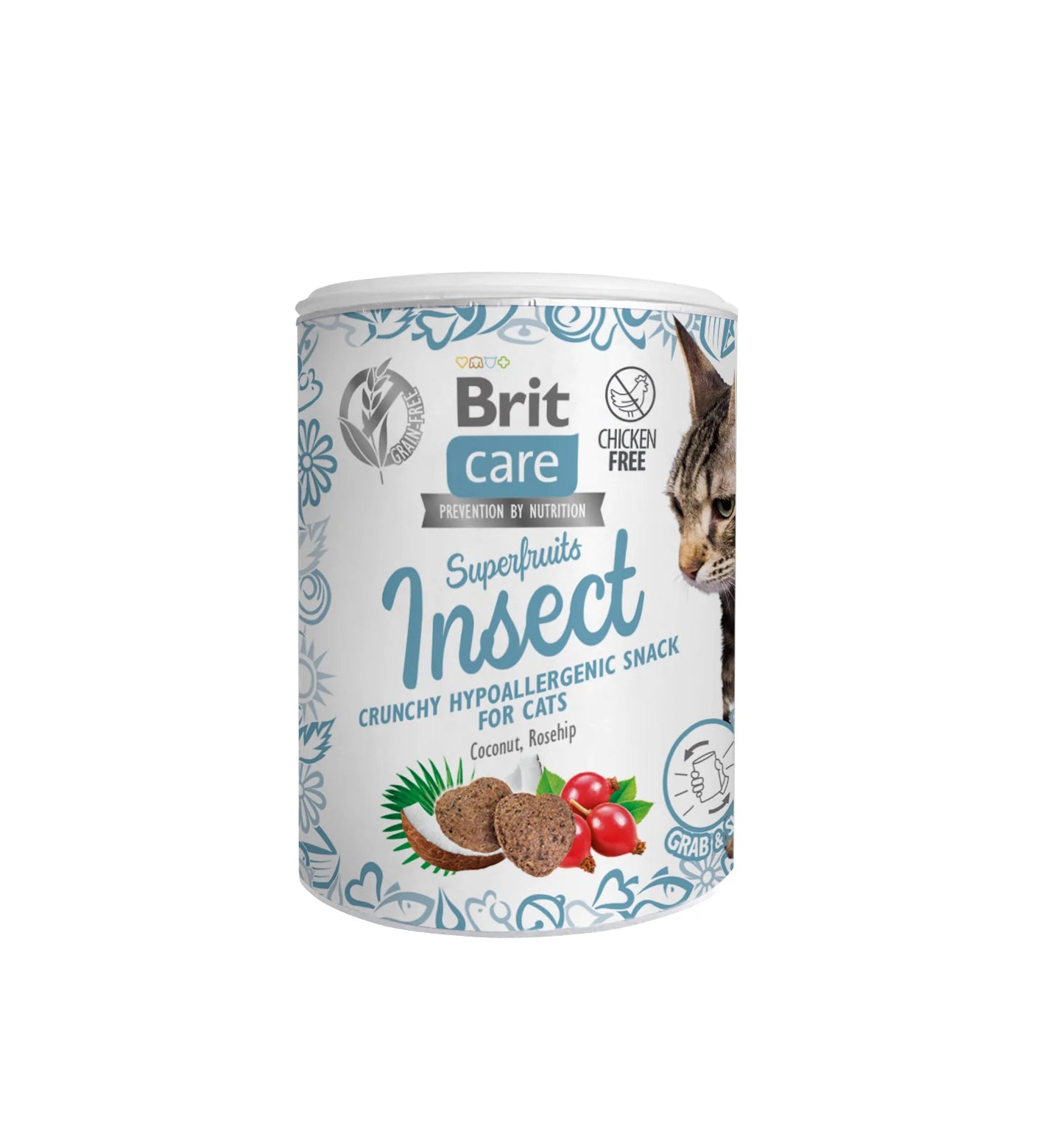 Brit Care Cat Snack Superfruits Insect Rovaros 100G