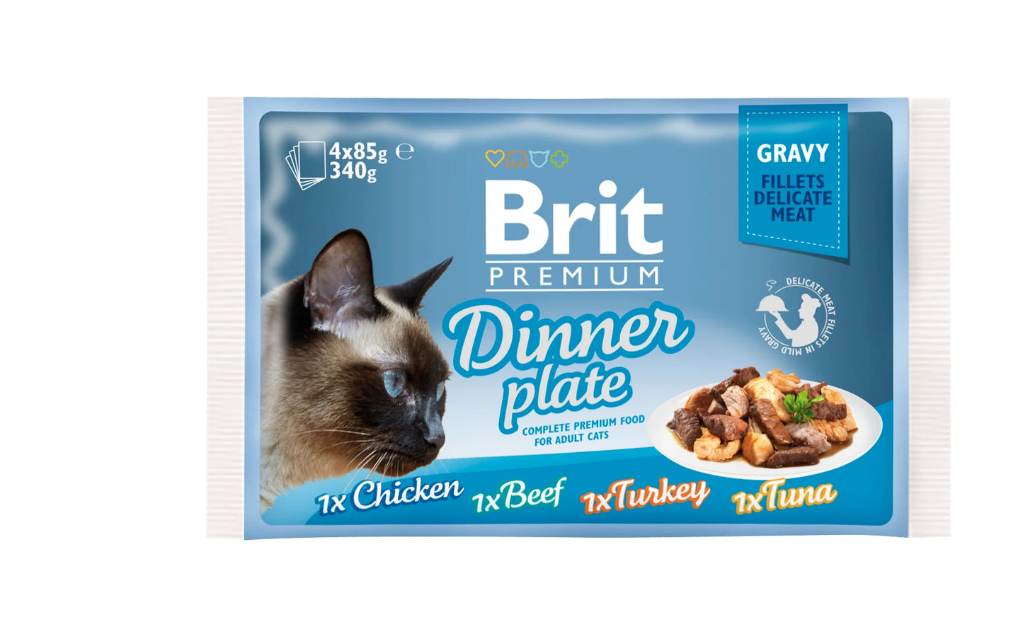 Brit Premium Gravy DINNER PLATE 4x85 gr