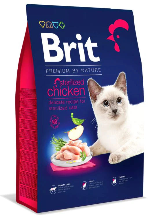 Brit Premium by Nature Cat STERILIZED CHICKEN CSIRKE 8kg
