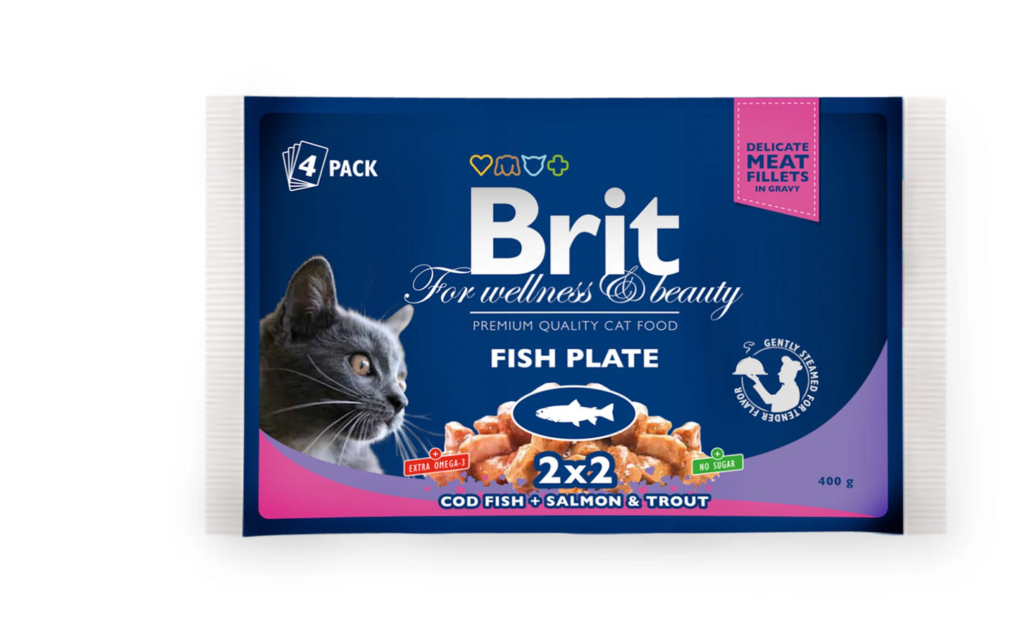 Brit Premium FISH PLATE 4x100 g