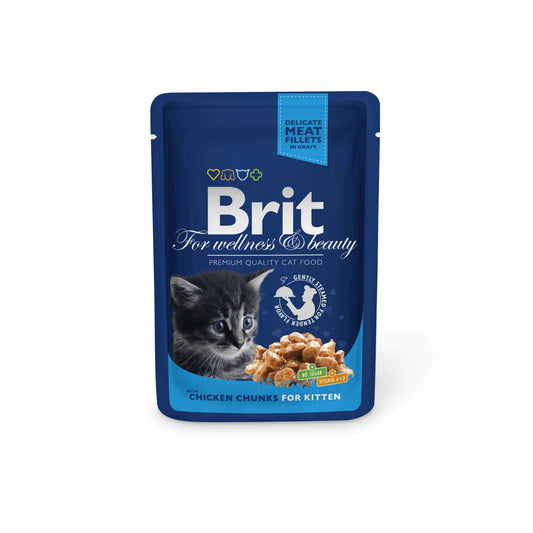 Brit Premium Cat Gravy KITTEN CSIRKE 100g