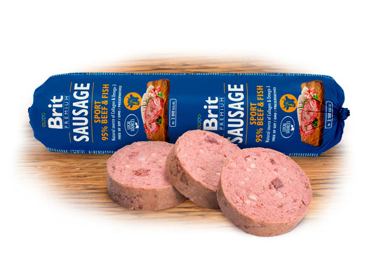 Brit Premium Kutyaszalámi SPORT MARHA & HAL 800g
