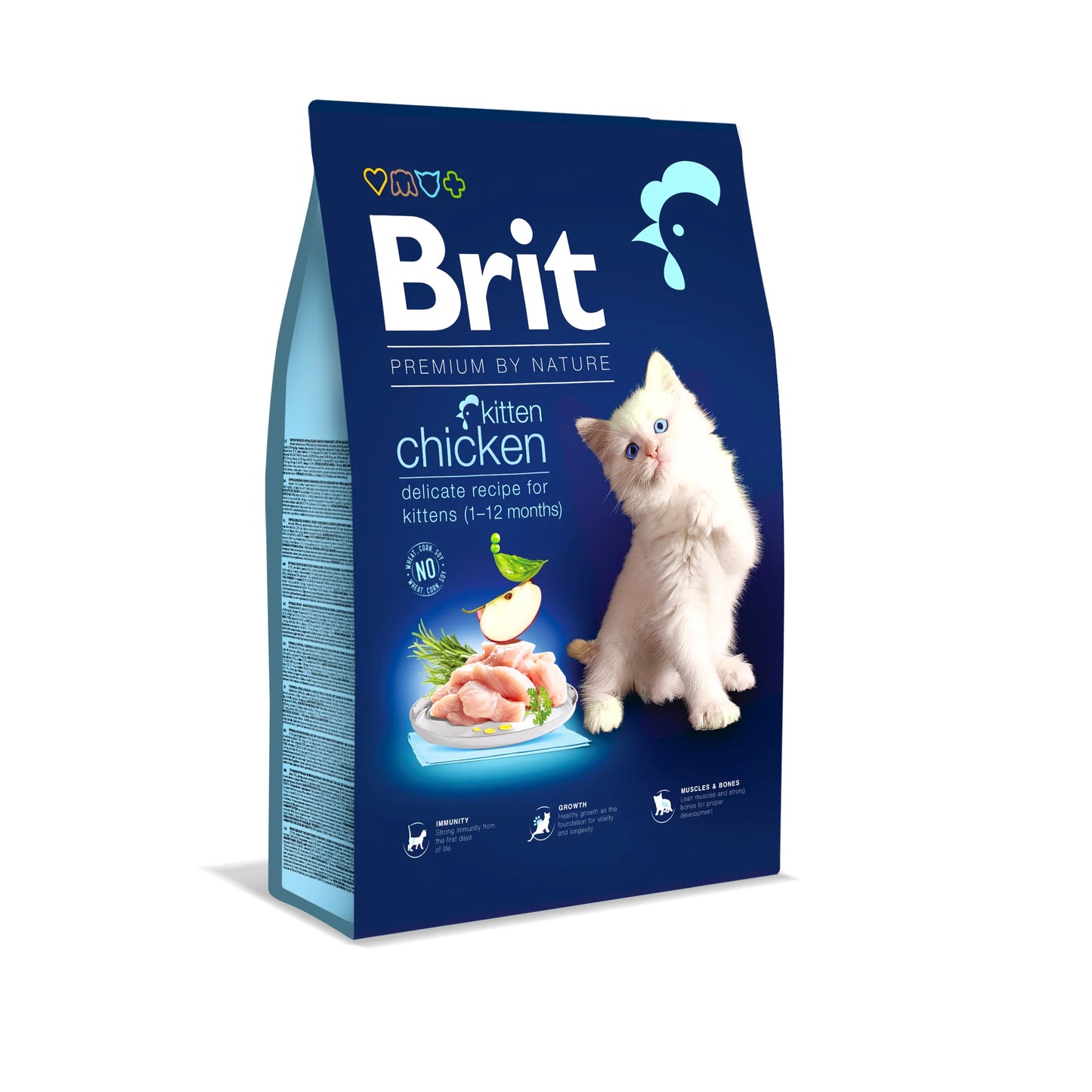 Brit Premium by Nature Cat KITTEN Chicken CSIRKE 8KG