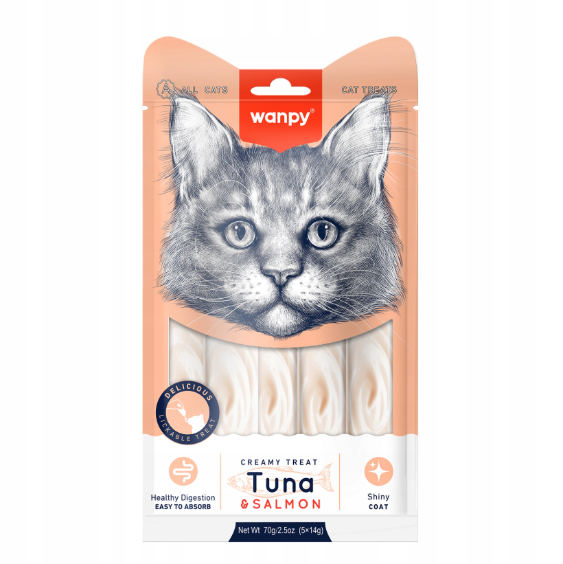 Wanpy Creamy Treat Sticks – tonhal és lazac