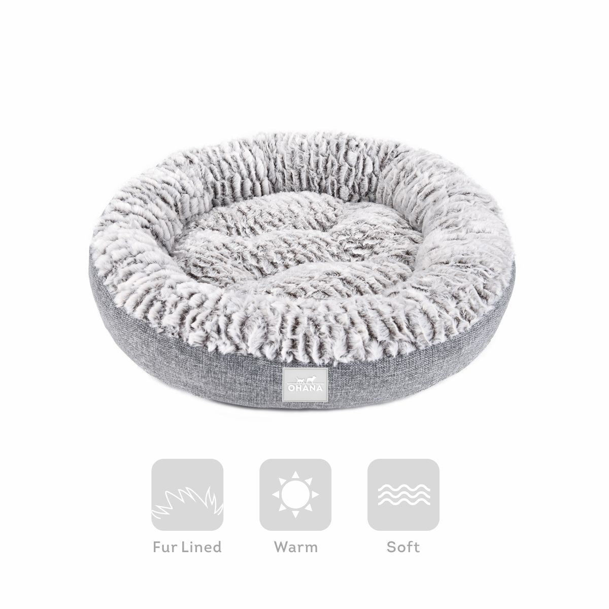 OHANA Athens Linen Donut kutyafekhely – L méret