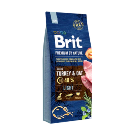 Brit Premium LIGHT PULYKA & ZAB 15kg