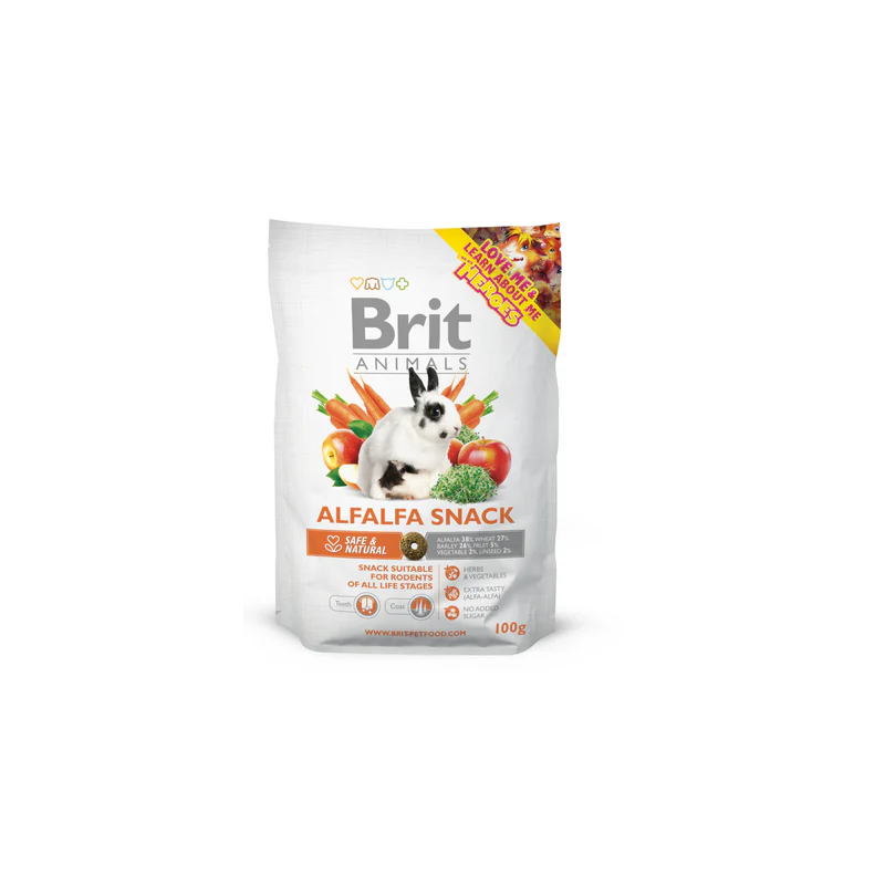 Brit Animals ALFALFA SNACK RÁGCSÁLÓ 100g