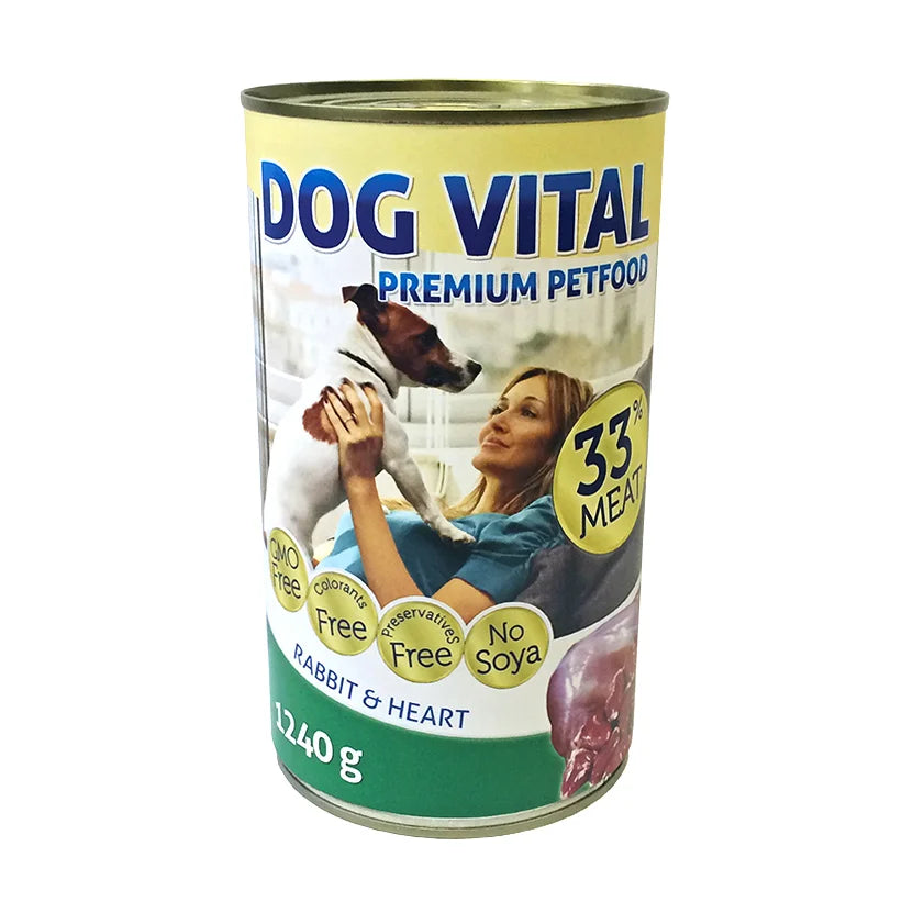 Dog Vital kutyakonzerv NYÚL + SZÍV 415 g