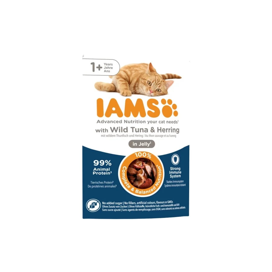 Iams Cat Delights Tonhal És Hering nedves macskatáp 85g