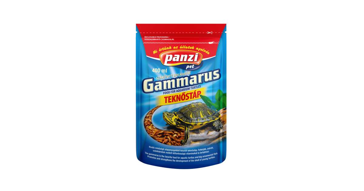 PANZI Gammarus teknőstáp 400ml