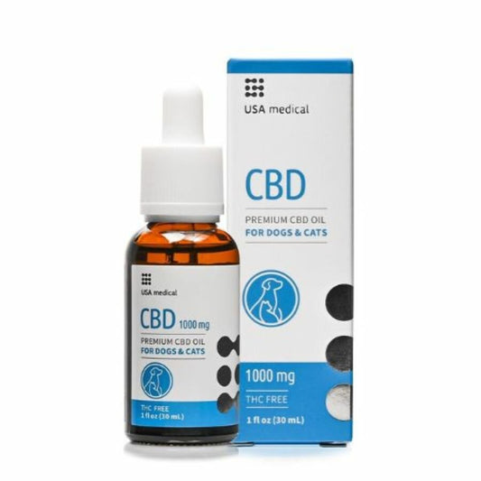USA M CBD olaj kutyáknak és macskáknak 1000 mg CBD  (30 ml)